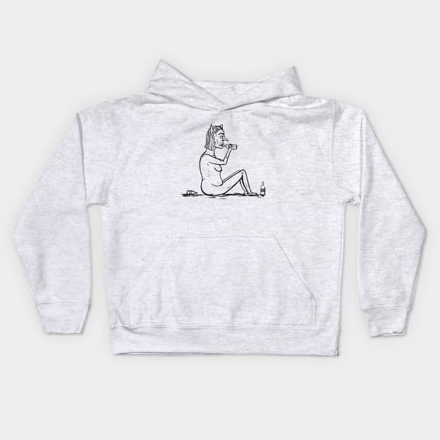 Gutter Liquor Goblin Kids Hoodie by O. Rae